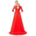 Grace Karin Floor-Length 3/4 Sleeve Long Tulle Netting Lace Red Evening Dress 8 Tamanho US 2 ~ 16 GK000122-1